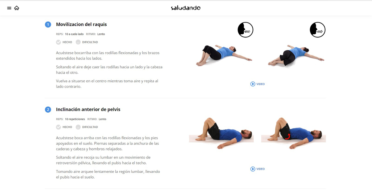 Ejercicios de fisioterapia para una correcta recuperación